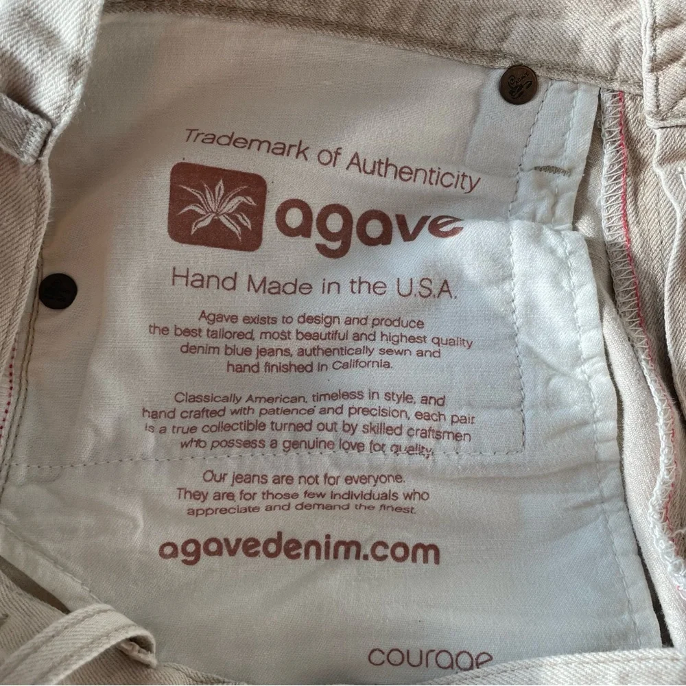 Avage Denim Beige Waterman Jeans Size 32 - Picture 12 of 12